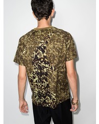 olivgrünes Camouflage T-Shirt mit einem Rundhalsausschnitt von Givenchy