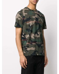 olivgrünes Camouflage T-Shirt mit einem Rundhalsausschnitt von Valentino