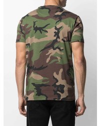 olivgrünes Camouflage T-Shirt mit einem Rundhalsausschnitt von Polo Ralph Lauren