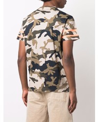 olivgrünes Camouflage T-Shirt mit einem Rundhalsausschnitt von DSQUARED2