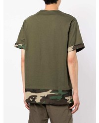 olivgrünes Camouflage T-Shirt mit einem Rundhalsausschnitt von Izzue