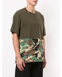 olivgrünes Camouflage T-Shirt mit einem Rundhalsausschnitt von Blackbarrett