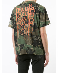 olivgrünes Camouflage T-Shirt mit einem Rundhalsausschnitt von Haculla