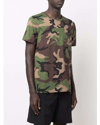 olivgrünes Camouflage T-Shirt mit einem Rundhalsausschnitt von Polo Ralph Lauren