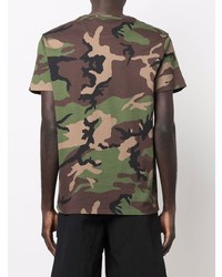 olivgrünes Camouflage T-Shirt mit einem Rundhalsausschnitt von Polo Ralph Lauren