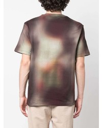 olivgrünes Camouflage T-Shirt mit einem Rundhalsausschnitt von Hugo