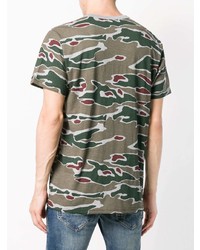 olivgrünes Camouflage T-Shirt mit einem Rundhalsausschnitt von G-Star Raw Research