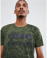 olivgrünes Camouflage T-Shirt mit einem Rundhalsausschnitt von Dr. Denim