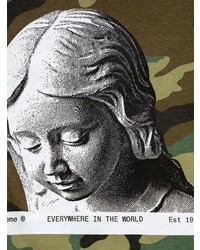 olivgrünes Camouflage T-Shirt mit einem Rundhalsausschnitt von Supreme