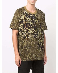 olivgrünes Camouflage T-Shirt mit einem Rundhalsausschnitt von Givenchy