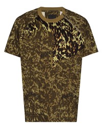 olivgrünes Camouflage T-Shirt mit einem Rundhalsausschnitt von Givenchy