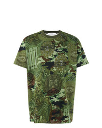 olivgrünes Camouflage T-Shirt mit einem Rundhalsausschnitt von Givenchy