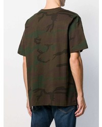 olivgrünes Camouflage T-Shirt mit einem Rundhalsausschnitt von Carhartt WIP