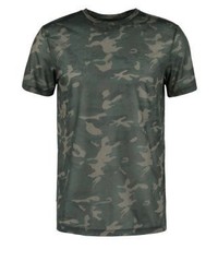 olivgrünes Camouflage T-Shirt mit einem Rundhalsausschnitt von New Look