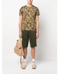 olivgrünes Camouflage T-Shirt mit einem Rundhalsausschnitt von Polo Ralph Lauren