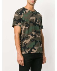 olivgrünes Camouflage T-Shirt mit einem Rundhalsausschnitt von Valentino