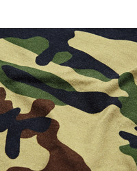 olivgrünes Camouflage T-Shirt mit einem Rundhalsausschnitt von Sandro