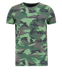 olivgrünes Camouflage T-Shirt mit einem Rundhalsausschnitt von True Religion