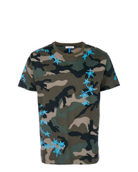 olivgrünes Camouflage T-Shirt mit einem Rundhalsausschnitt von Valentino