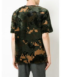 olivgrünes Camouflage T-shirt von Sacai