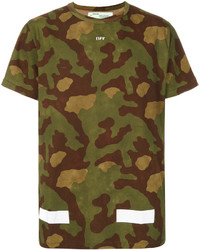 olivgrünes Camouflage T-shirt von Off-White