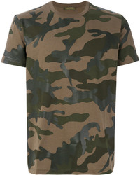 olivgrünes Camouflage T-shirt von Valentino