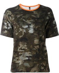 olivgrünes Camouflage T-shirt von Versus