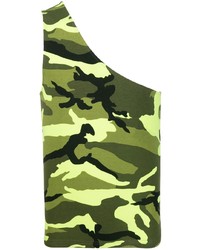 olivgrünes Camouflage Trägershirt von Balenciaga