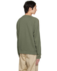 olivgrünes Fleece-Sweatshirt von Officine Generale