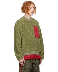 olivgrünes Fleece-Sweatshirt von Ambush