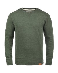 olivgrünes Fleece-Sweatshirt von Solid