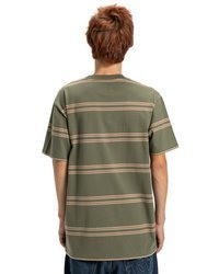 olivgrünes horizontal gestreiftes T-Shirt mit einem Rundhalsausschnitt von DC Shoes