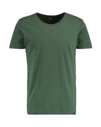 olivgrünes horizontal gestreiftes T-Shirt mit einem Rundhalsausschnitt von Lee