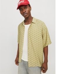 olivgrünes Kurzarmhemd von Jack & Jones
