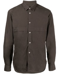 olivgrünes Langarmhemd von Comme des Garcons Homme Deux