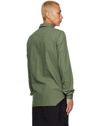 olivgrünes Langarmhemd von Rick Owens