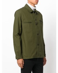 olivgrünes Langarmhemd von Saint Laurent
