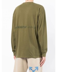 olivgrünes Langarmshirt von AAPE BY A BATHING APE