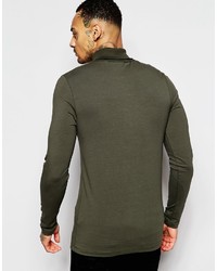 olivgrünes Langarmshirt von Asos