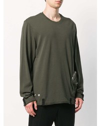 olivgrünes Langarmshirt von Helmut Lang