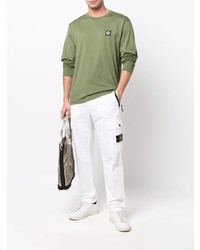 olivgrünes Langarmshirt von Stone Island