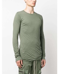 olivgrünes Langarmshirt von Rick Owens