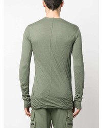 olivgrünes Langarmshirt von Rick Owens