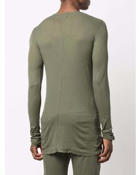 olivgrünes Langarmshirt von Rick Owens