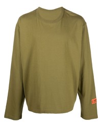 olivgrünes Langarmshirt von Heron Preston