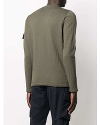 olivgrünes Langarmshirt von Stone Island