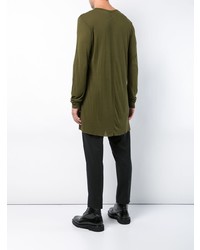 olivgrünes Langarmshirt von Rick Owens