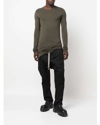 olivgrünes Langarmshirt von Rick Owens