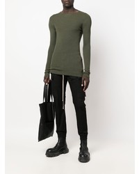 olivgrünes Langarmshirt von Rick Owens