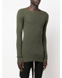 olivgrünes Langarmshirt von Rick Owens